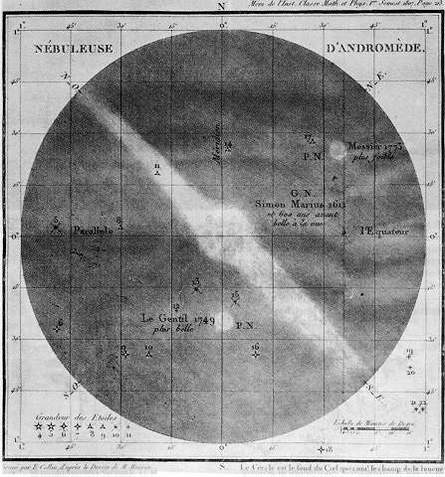 Observation de M 31 : le dessin original de Messier